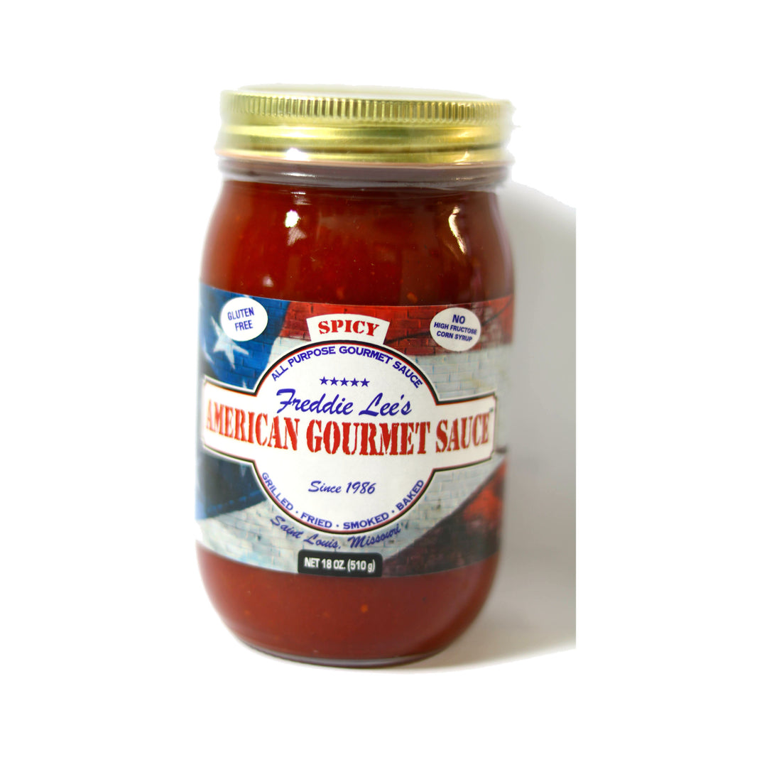 Freddie Lee's American Gourmet Sauce Spicy, 18 oz jar