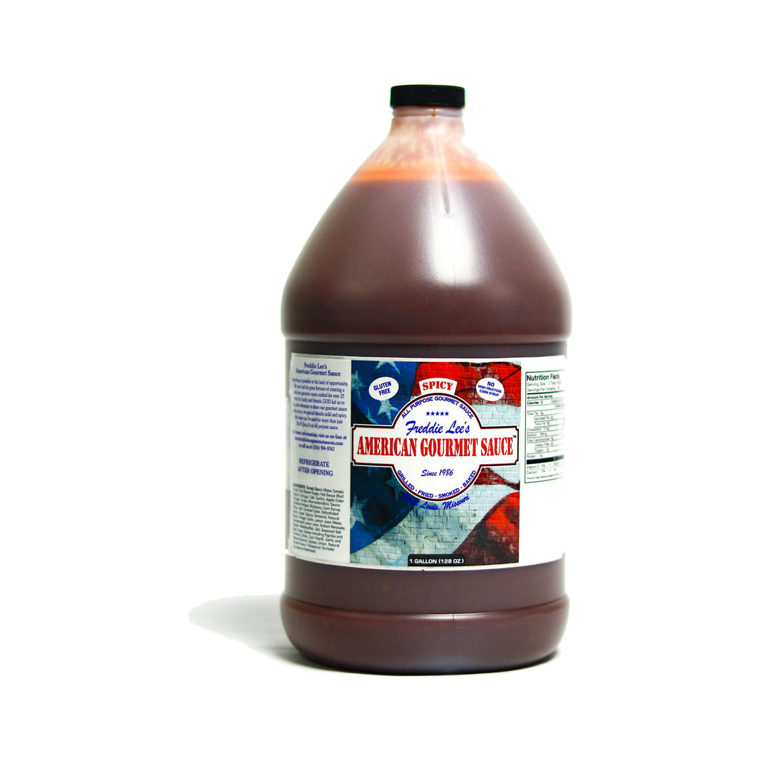 Freddie Lee's American Gourmet Sauce Spicy, 1 gallon