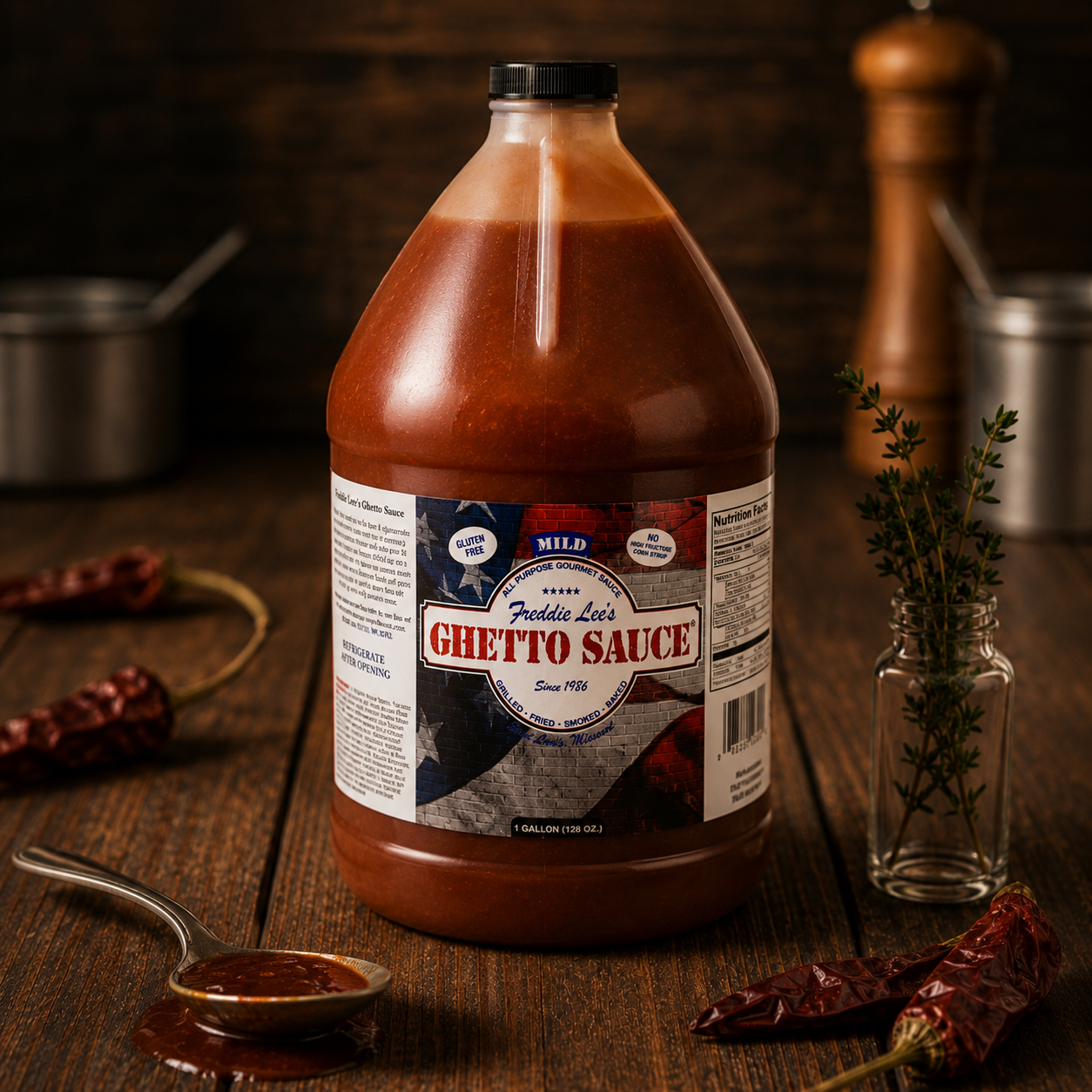 Freddie Lee's Ghetto Sauce Mild Gallon 128oz
